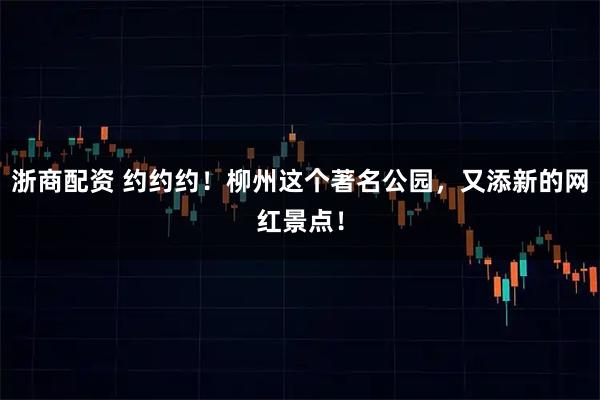 浙商配资 约约约！柳州这个著名公园，又添新的网红景点！